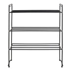 Schoenenrek metaal 49.5x25x60 cm zwart