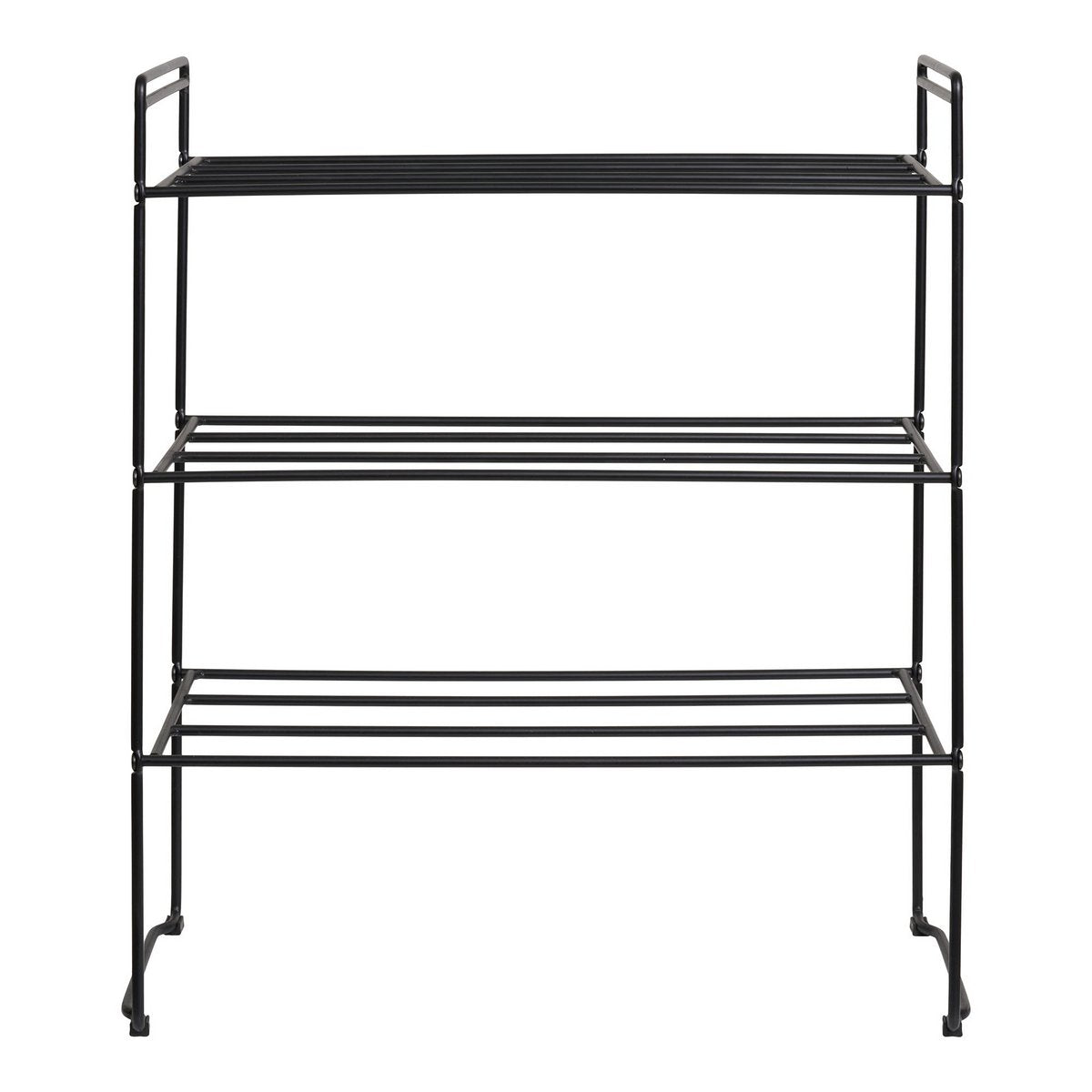 Schoenenrek metaal 49.5x25x60 cm zwart