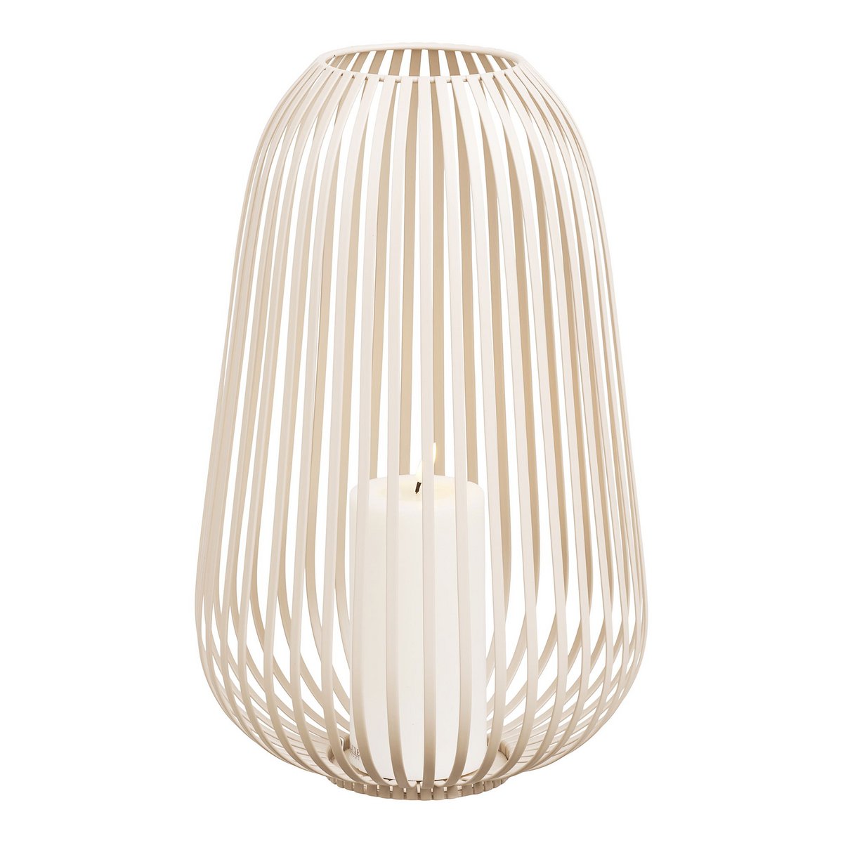 Stoense Lantaarn, metaal, beige, ø24,5x40 cm