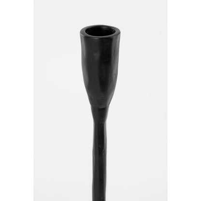 Kandelaar aluminium 17x18x34 cm zwart