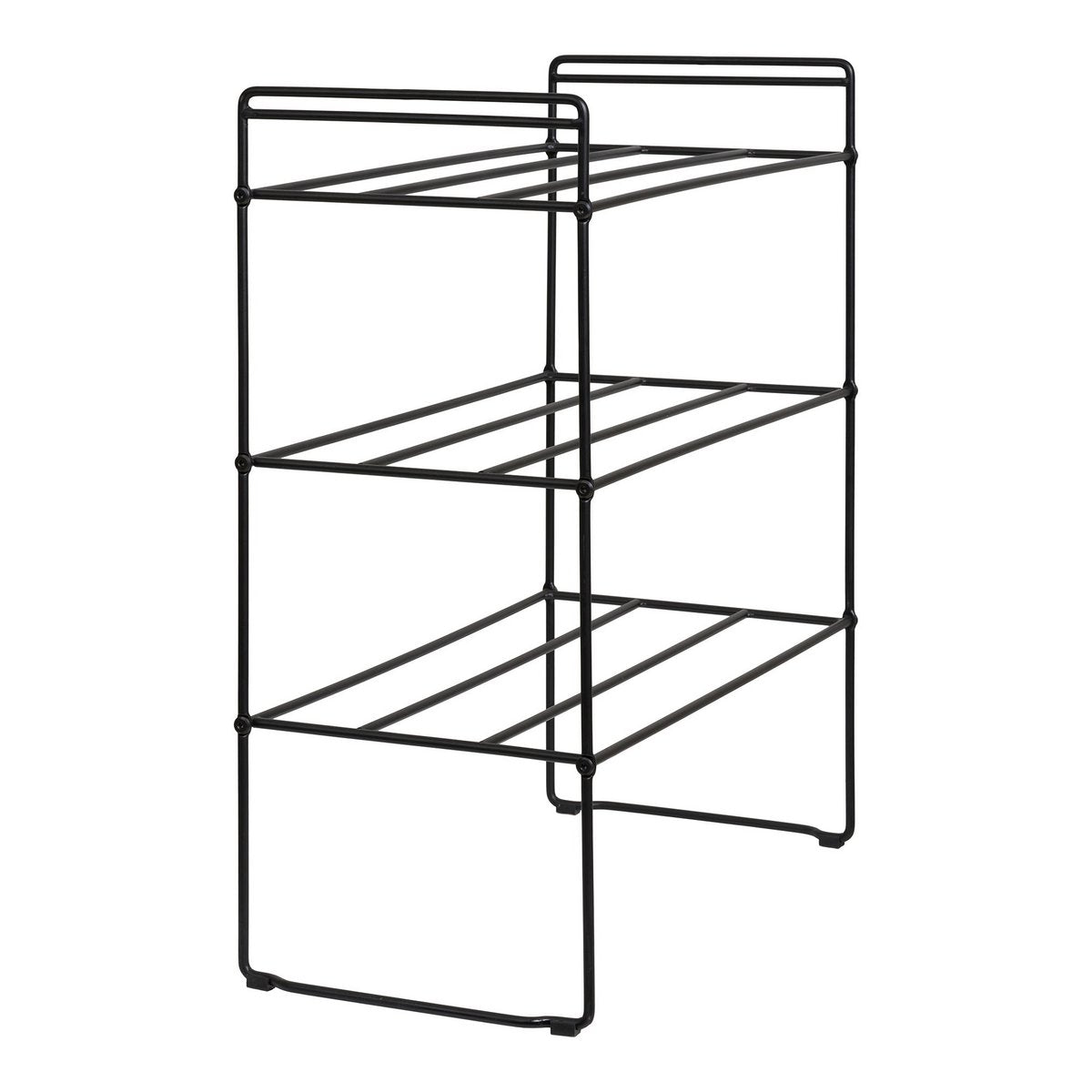 Schoenenrek metaal 49.5x25x60 cm zwart