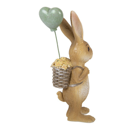 Decorative Figure Rabbit 7x5x17 cm Brown Plastic