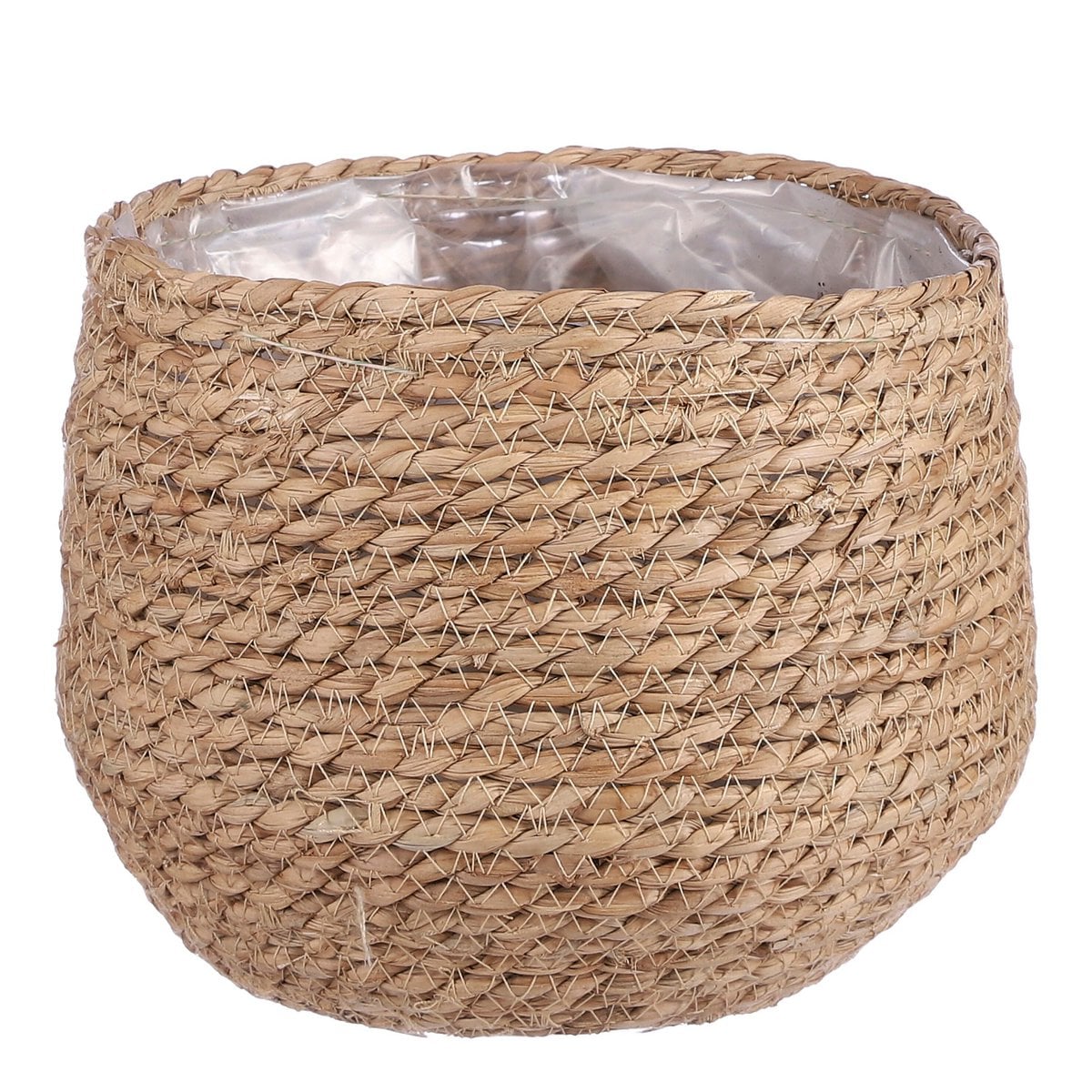 Plantenmand zeegras lichtbruin Ø22x19 cm
