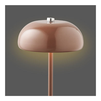 Tafellamp metaal oplaadbaar bruin ø13 cm