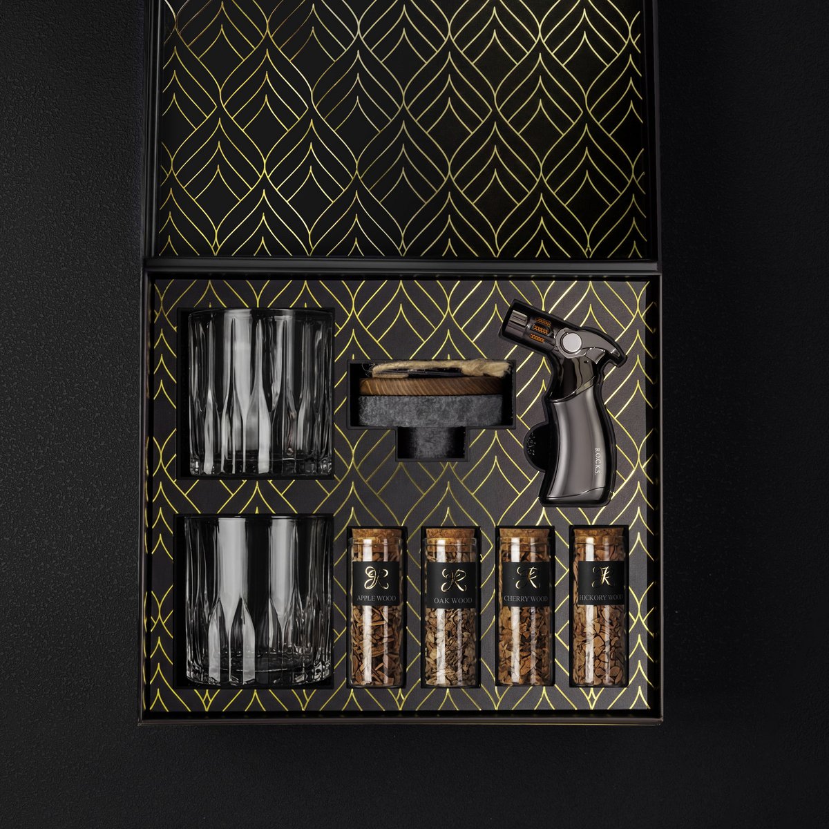 Whiskey cocktail smoker kit met houtsnippers