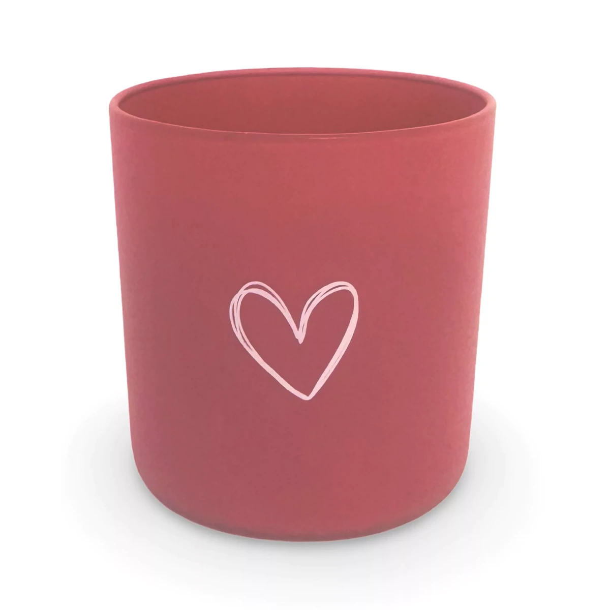 Hart kaars wit 8 cm