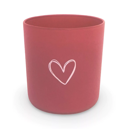 Hart kaars wit 8 cm