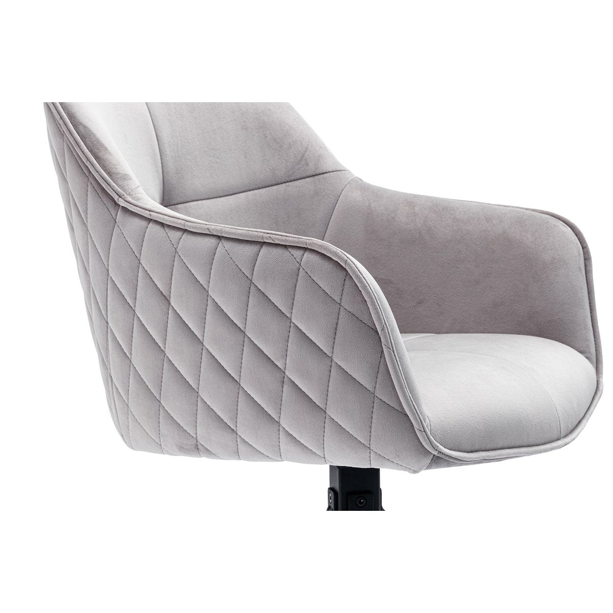 Fauteuil lichtgrijs fluweel draaibaar 360°