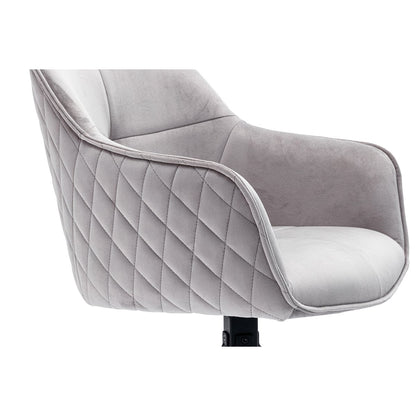 Fauteuil lichtgrijs fluweel draaibaar 360°