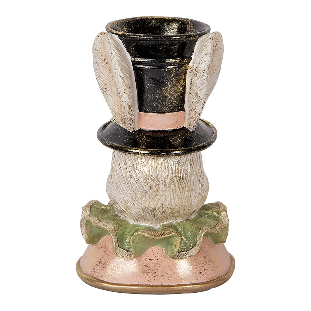 Beeld konijn 29 cm beige kunststof glitter