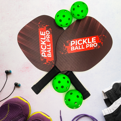 Pickleballset 2 rackets 4 ballen