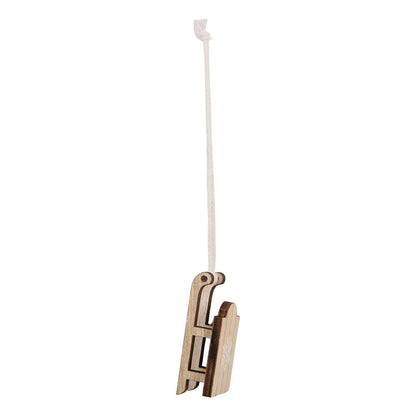 Kersthanger Slee 3x2x6 cm Beige Hout