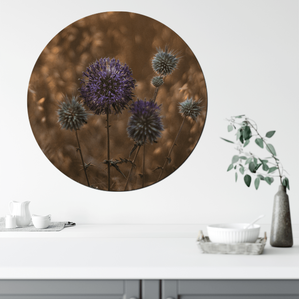 Muurcirkel purple peace Dibond 40 cm