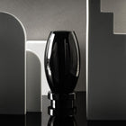 Vaas 15x8x8 cm glas zwart
