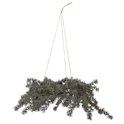 Kerstkrans 60 cm groen kunststof LED