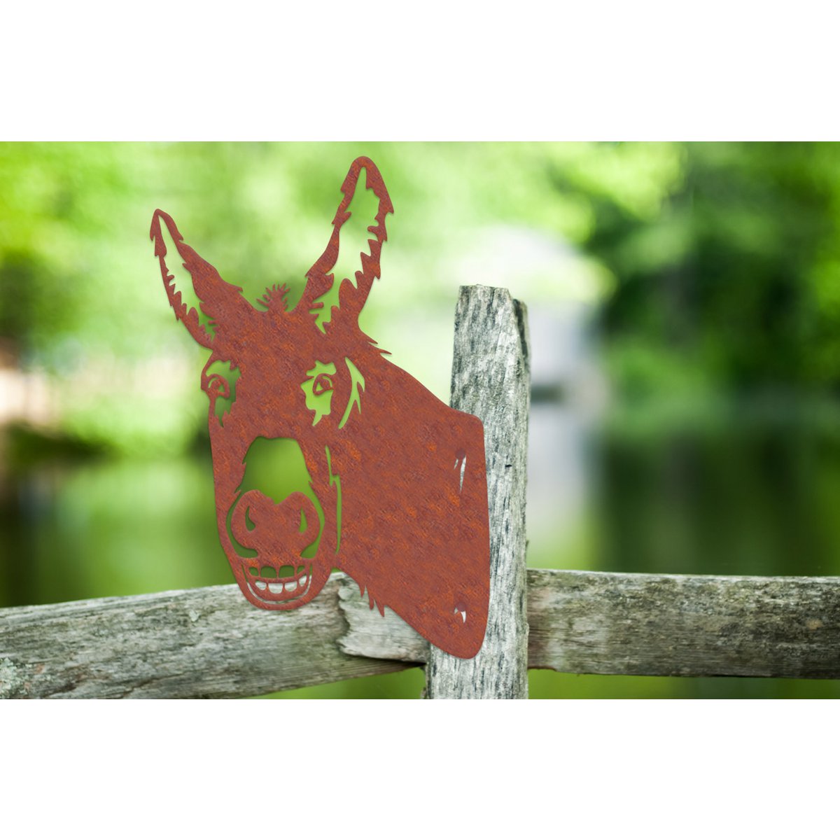 Wanddecoratie ezel roest 20,9x30,9 cm