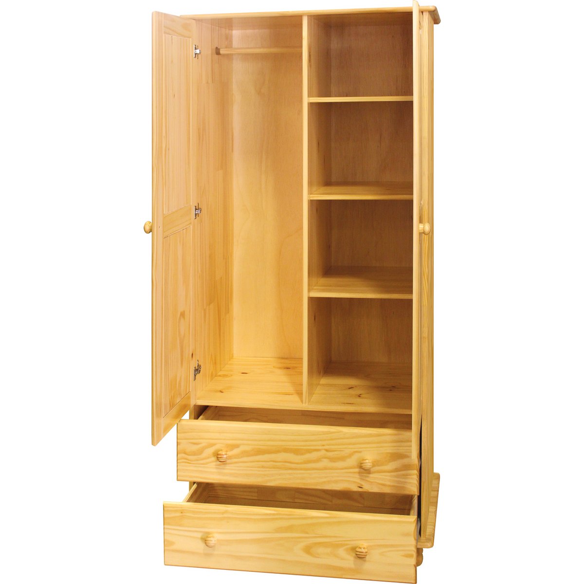 Kledingkast massief grenenhout 82x52x177 cm bruin