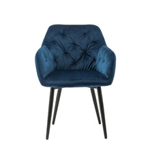 Armchair blue velvet