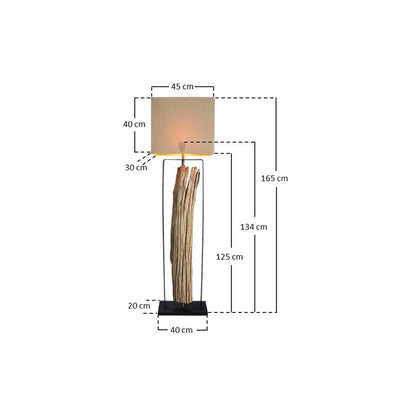 Vloerlamp drijfhout 165 cm