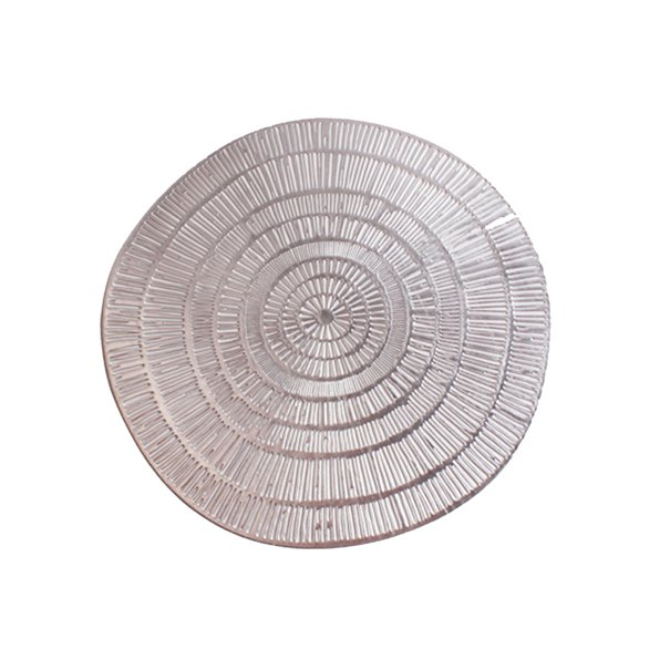 Onderzetter zilver 38x38 cm plastic