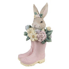 Decoration Figurine Rabbit 13x13x23 cm Beige Pink Plastic