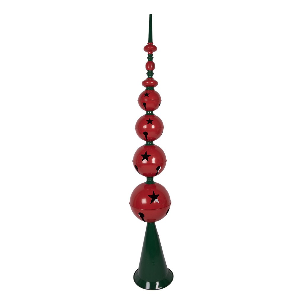 Kerstdecoratie beeld 31x193 cm metaal rood