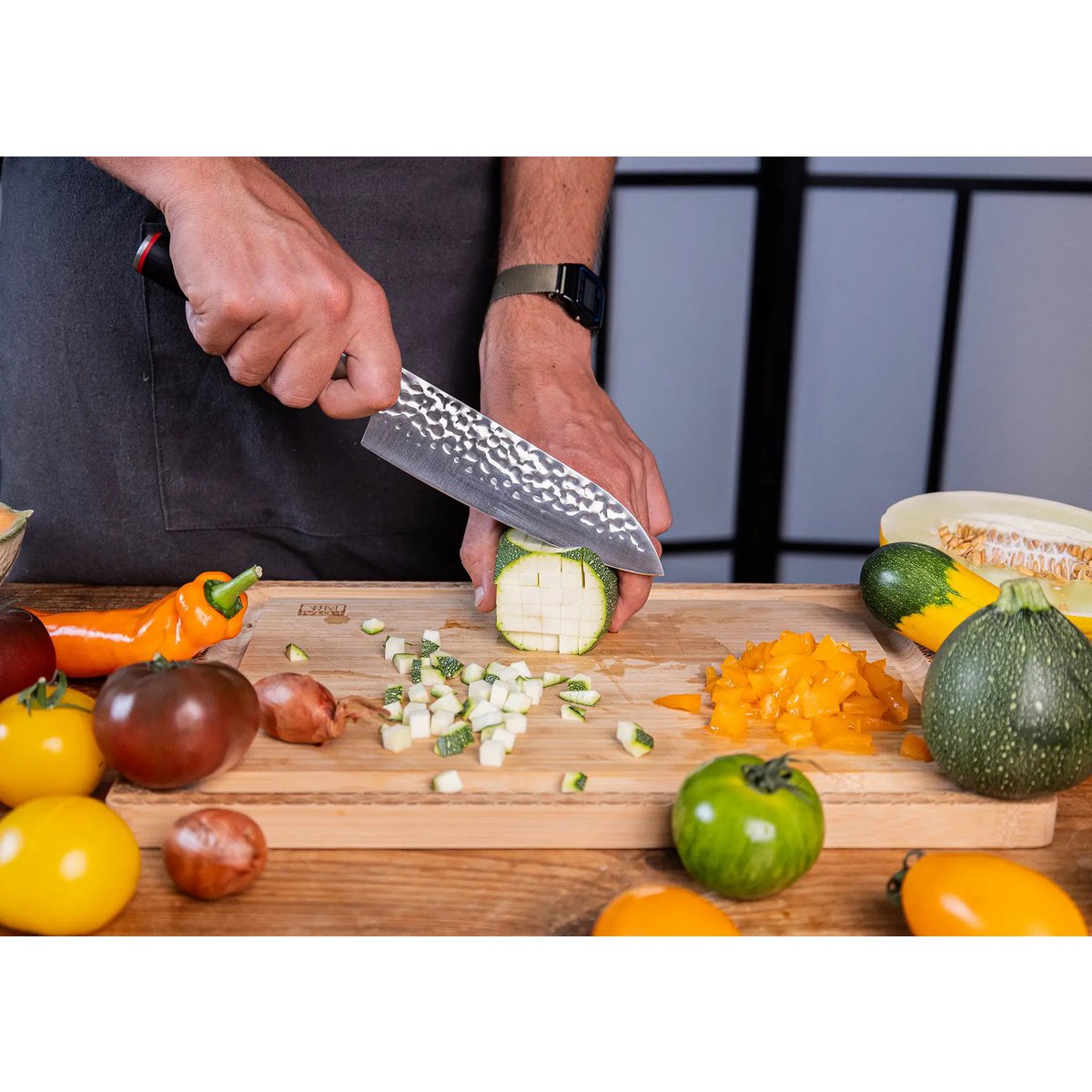 Santoku mes 180 mm Japans 440C staal