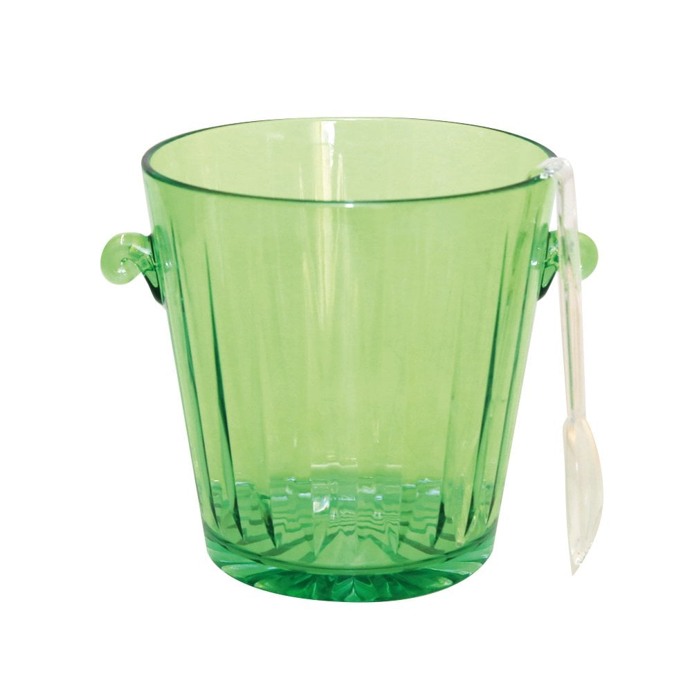 Ijsemmer groen 2.3L met tang polycarbonaat 16.6x16.6x17cm