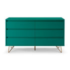 Ladekast 120 cm groen met gouden poten