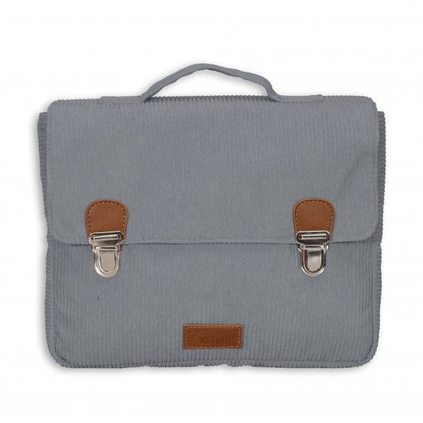 Rugtas corduroy blauw 27.5x22x7 cm