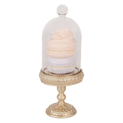 Decoratiebeeld Macarons 7x17 cm goudkunststof