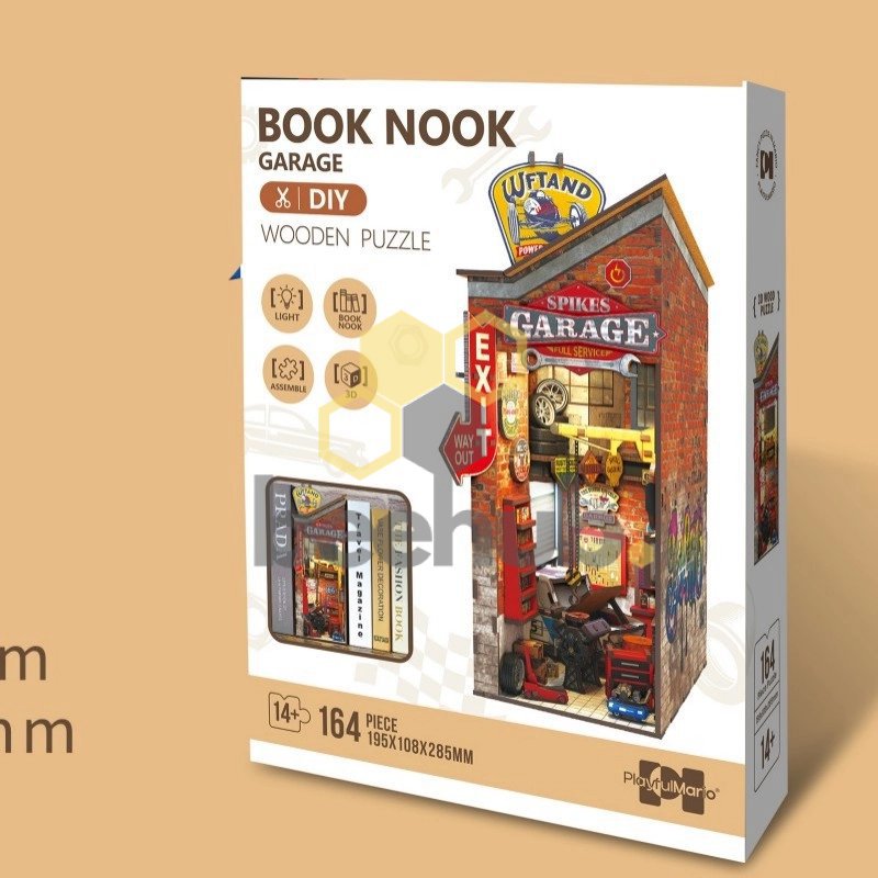 Inspirebox, 3D Booknook Garage, BE011920,19x10x24,3cm