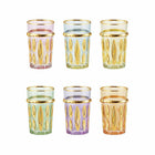 6-colored oriental teacups - lot of 6