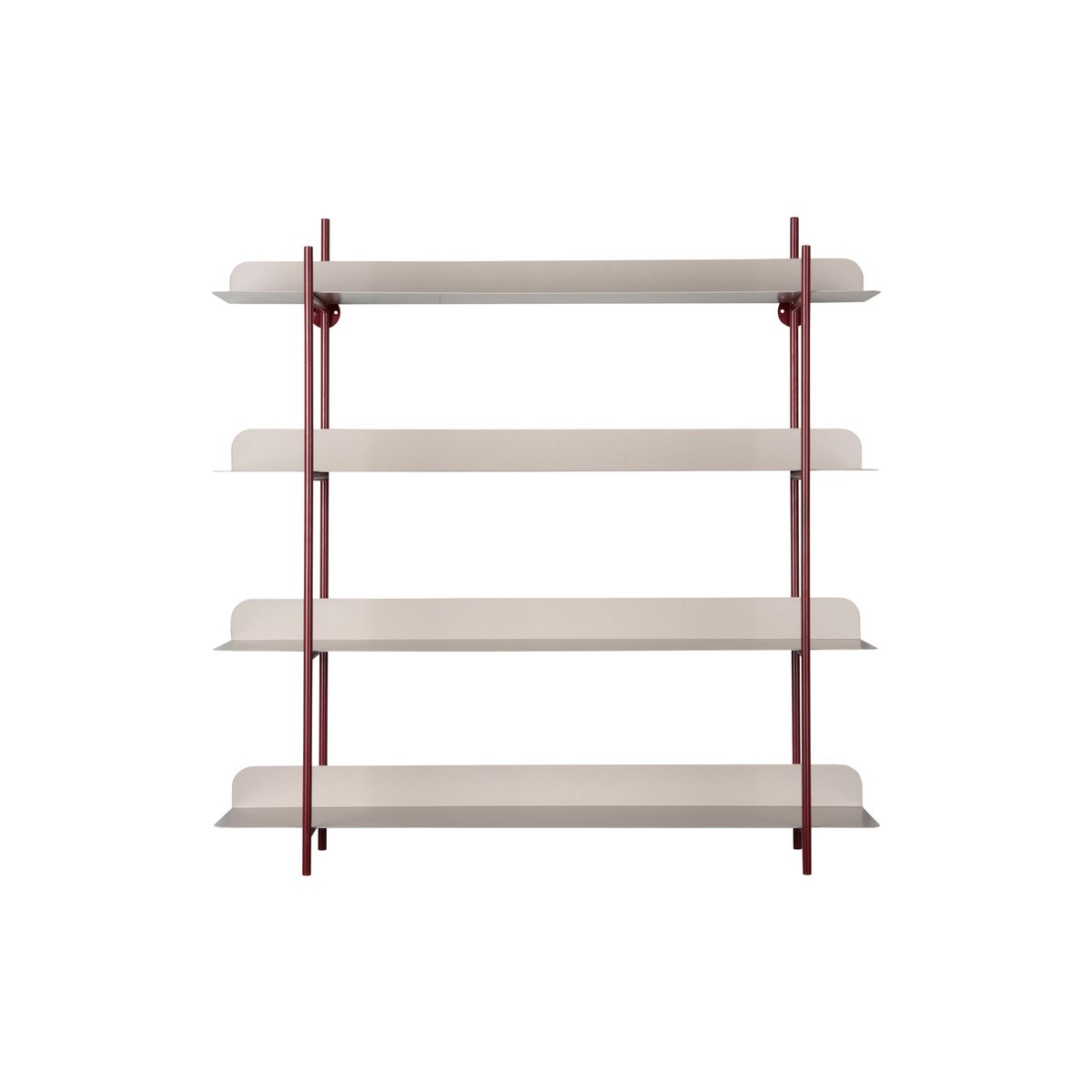 Wandrek Queen Four 60x60 cm rood ijzer