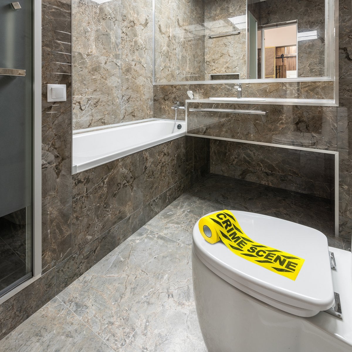 WC-papier Crime Scene geel