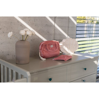 Make-up tasjes set 2 stuks katoen koraal
