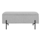 Opbergbank 95x36,5x43 cm grijs polyester