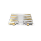 Backgammon Set In White And Gold With Transparent Acrylic Case