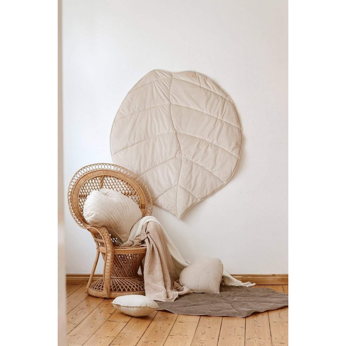 "Crème" fluwelen bladmat