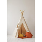 Beige Teepee and Mat Set For Play Area and Rest Space