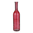 Fles vaas 75x18 cm bordeaux gerecycled glas