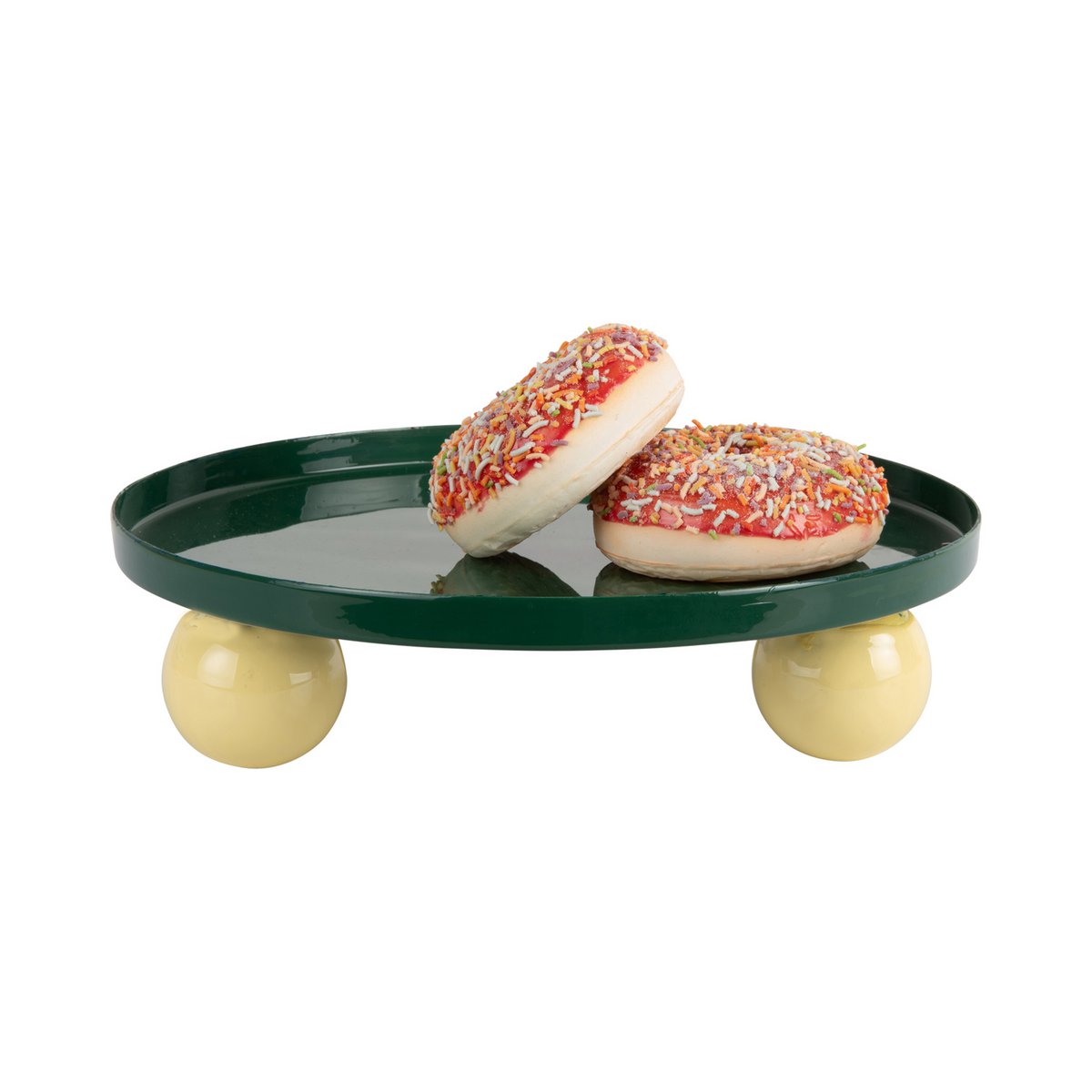 Dienblad rond 25 cm ijzer groen