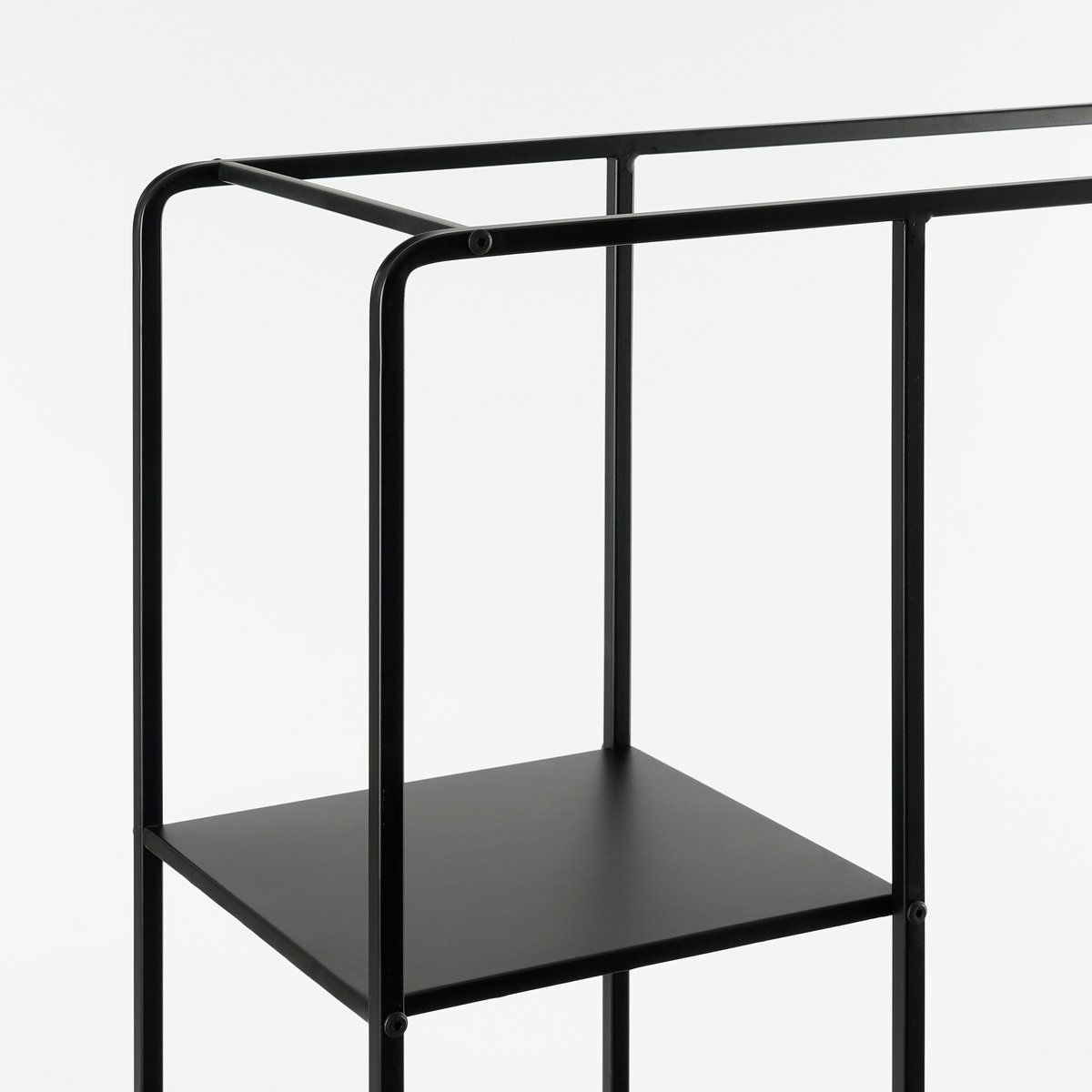 Open kast metaal zwart 76x30x178 cm