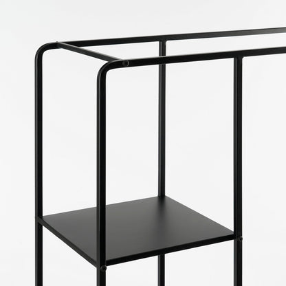 Open kast metaal zwart 76x30x178 cm