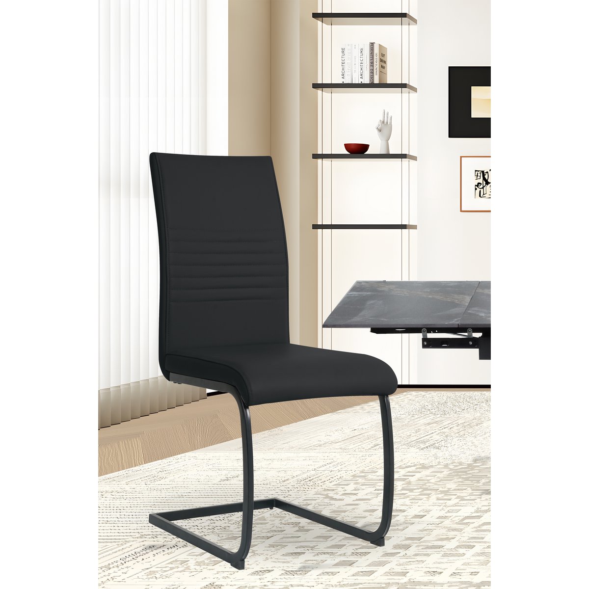 Stoelenset 2 stuks kunstleer sledeframe