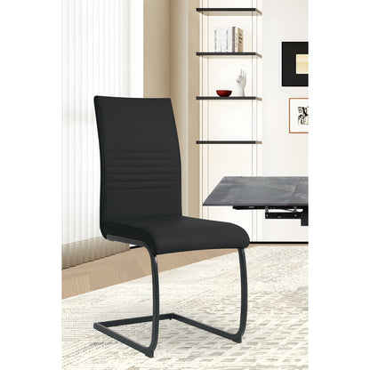 Stoelenset 2 stuks kunstleer sledeframe