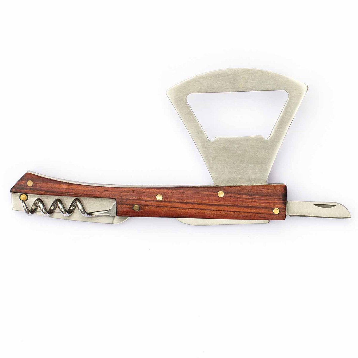 Multitool bijl kurkentrekker 5-in-1 metaal hout