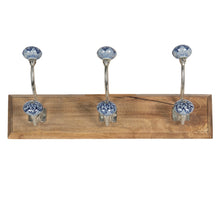 Wall Coat Rack 44x10x17 cm Brown Blue Wood