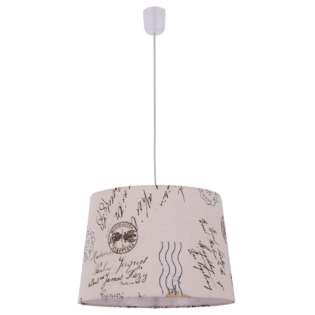 Textiel Hanglamp Print Bruin E27 Voor Eetkamer Woonkamer