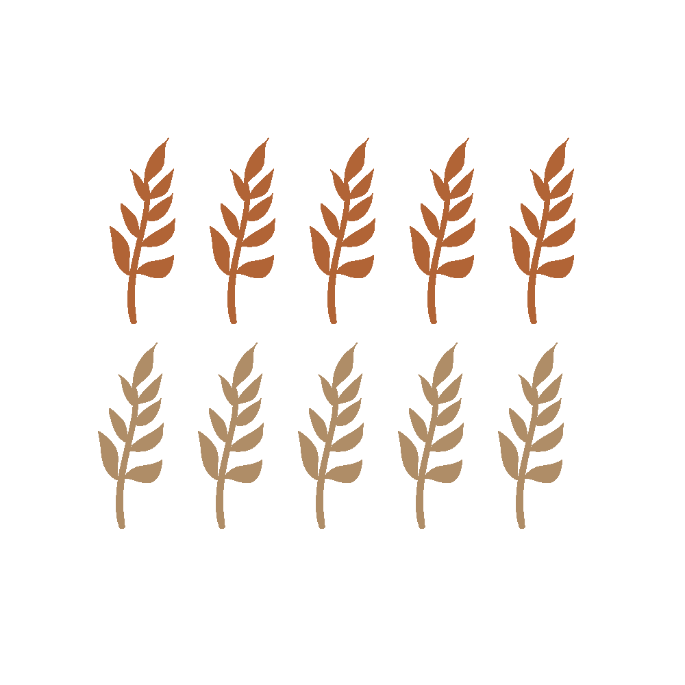 Muursticker twijgjes 10 stuks beige terracotta vinyl